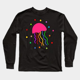 Colorful magic jellyfish Long Sleeve T-Shirt